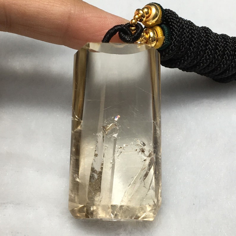 Natural Clear Stone In Citrine Quartz Crystal Pendant Necklace Wearable Tech Jewelry Valresa Com - Citrine Clear Quartz Pendant