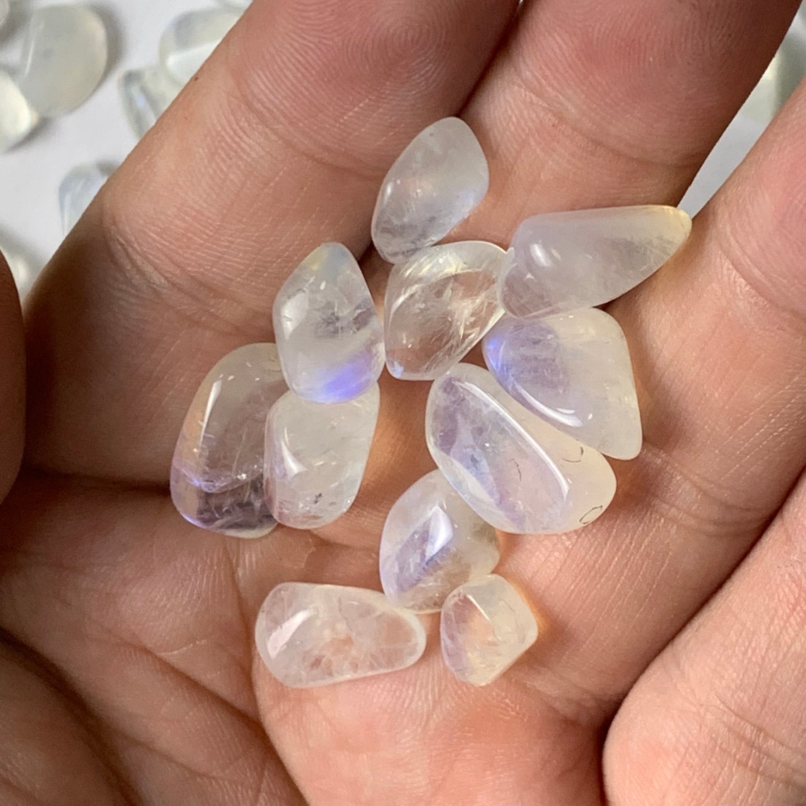 High quality moonstone tumbled 50g Etsy