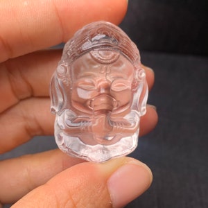Natural clear quartz carved ganesha crystal healing -30--40g