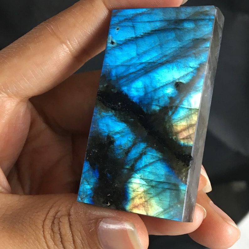 18 TOP!high quality Natural colorful labradorite Crystal pendant specimen Crystal healing
