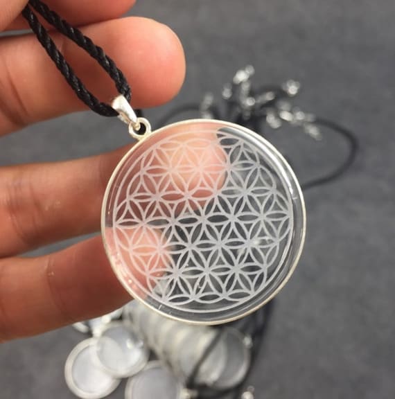 Flower of life crystal pendant deals