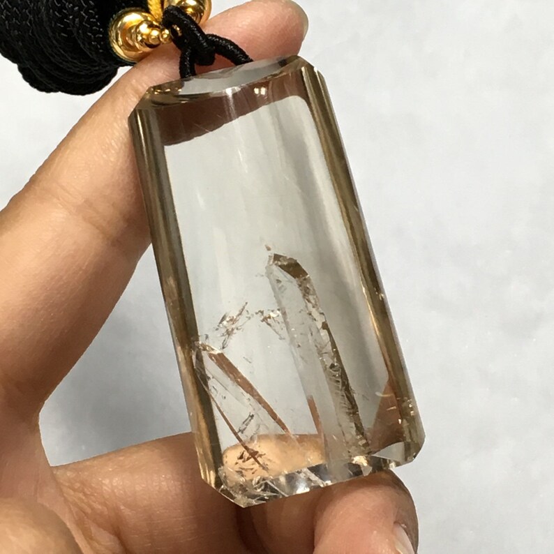 Natural Clear Stone In Citrine Quartz Crystal Pendant Necklace Wearable Tech Jewelry Valresa Com - Citrine Clear Quartz Pendant