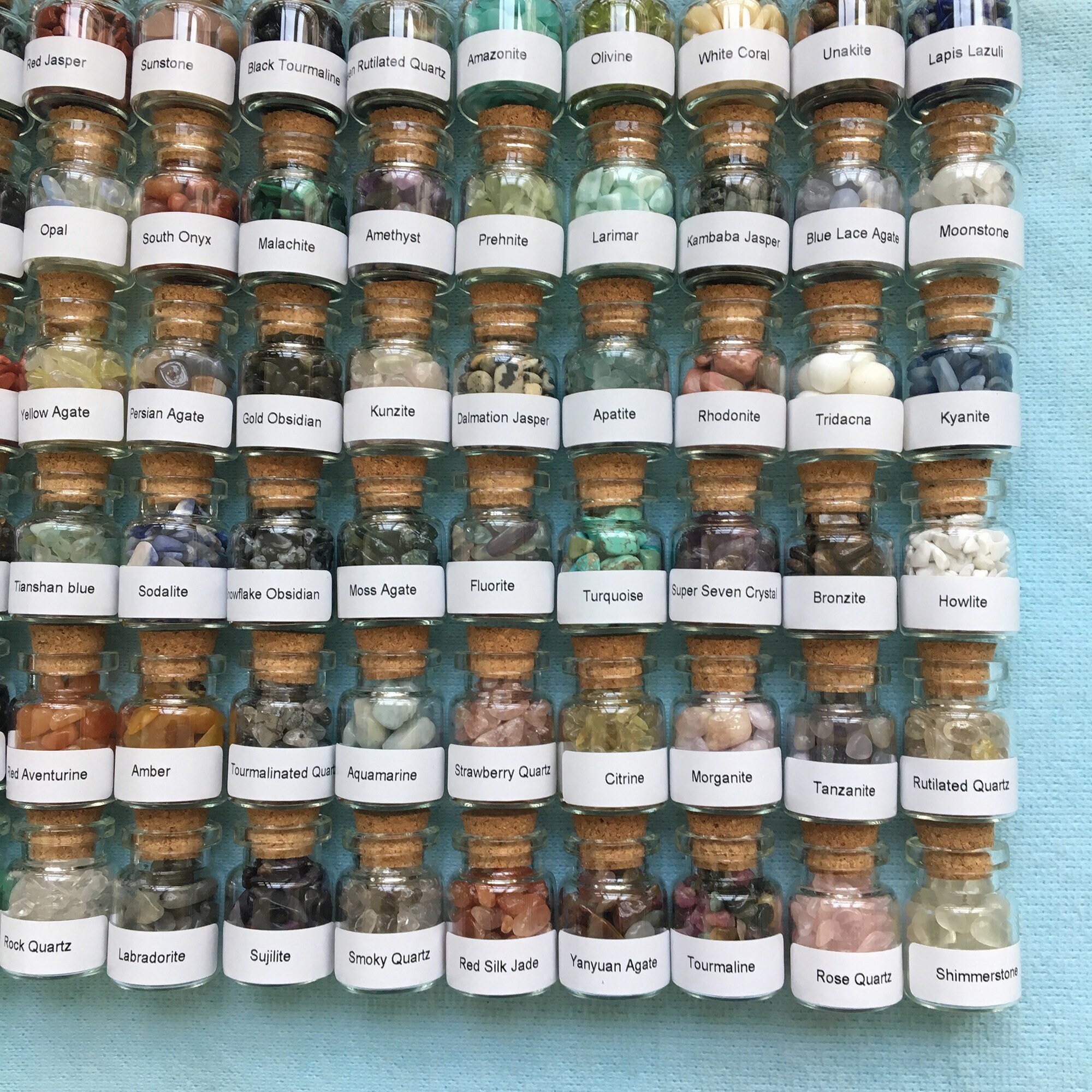 mini gemstone bottles