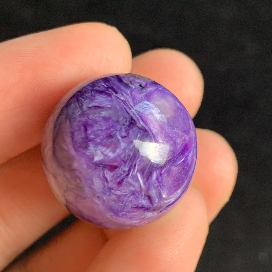 21 mm natural purple Charoite sphere gemstone22 Etsy