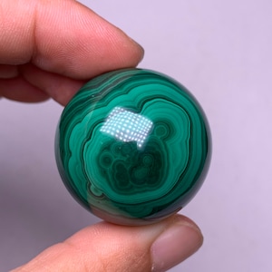Natural 32mm malachite gemstones sphere