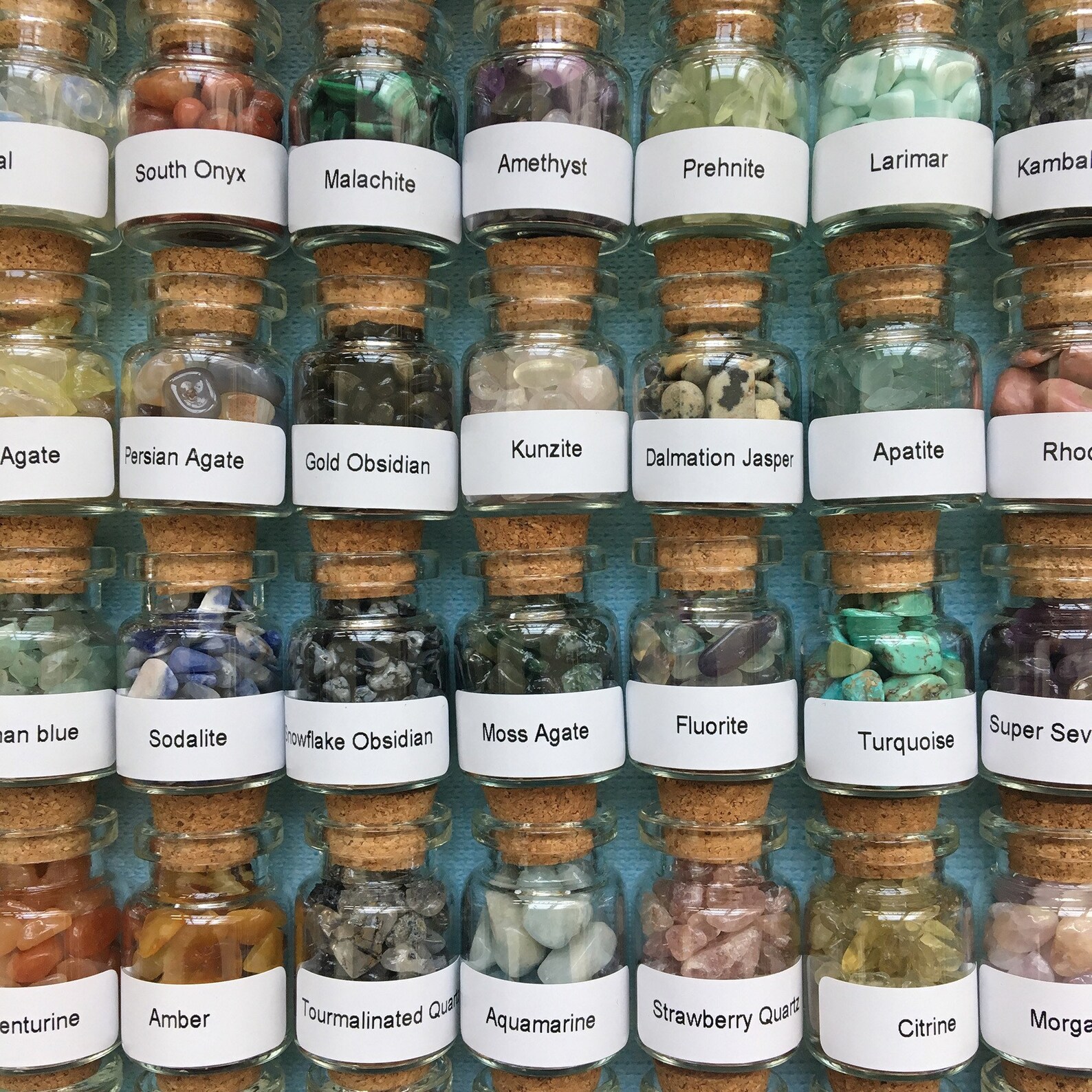mini gemstone bottles