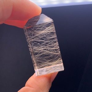 Natural smoky quartz with gold hair Rutilated Quartz Crystal pendant