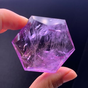 Natuurlijk amethist kwartskristal 3D zeshoekige davidster