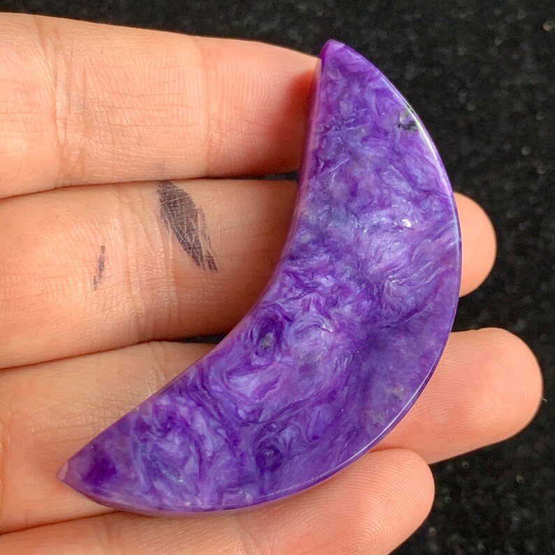 19.7 g natural purple Charoite moon gemstone-38