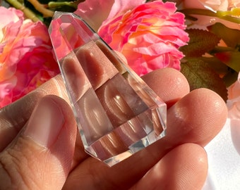 8-8-8 sided VogelL Style Natural Clear Quartz Crystal DT Wand POINT healing