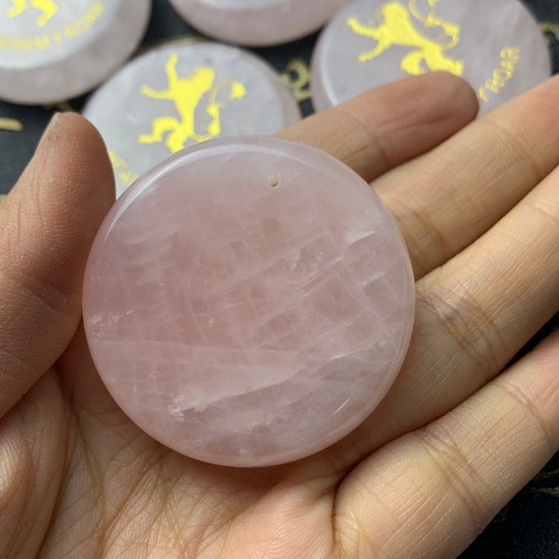 Wholesale!40pcs Natural rose quartz Hear my roar ice and fire drilled crystals pendants