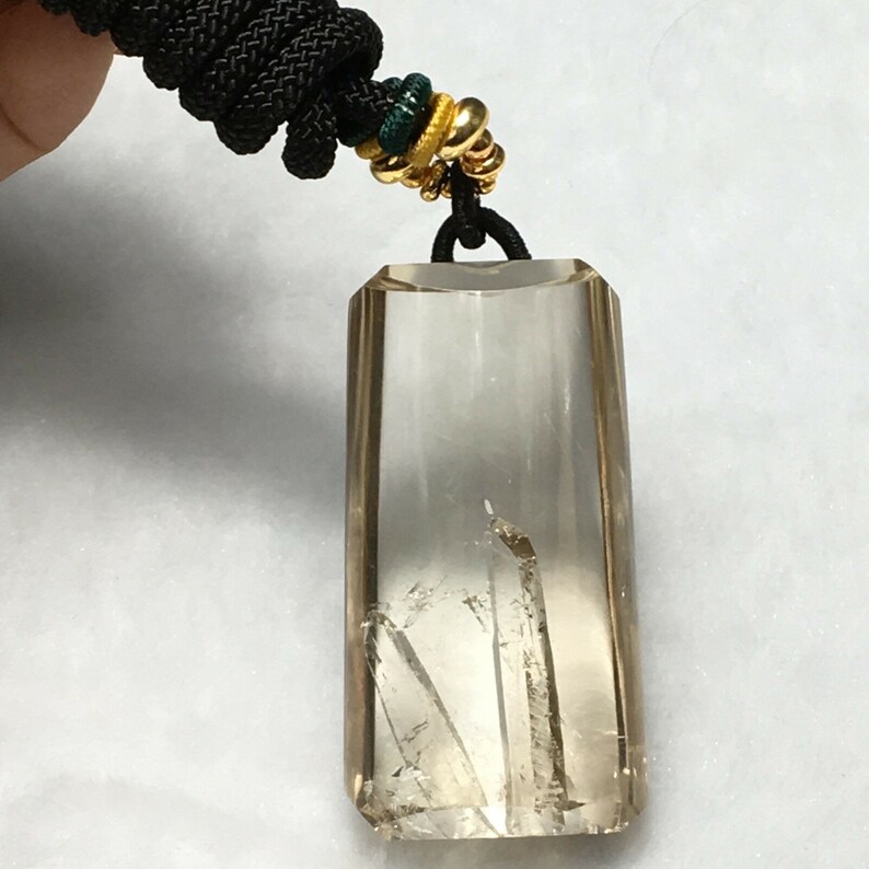 Natural Clear Stone In Citrine Quartz Crystal Pendant Necklace Wearable Tech Jewelry Valresa Com - Citrine Clear Quartz Pendant