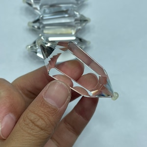 12-6-24 sided VogelL Style Natural Clear Quartz Crystal DT Wand POINT healing