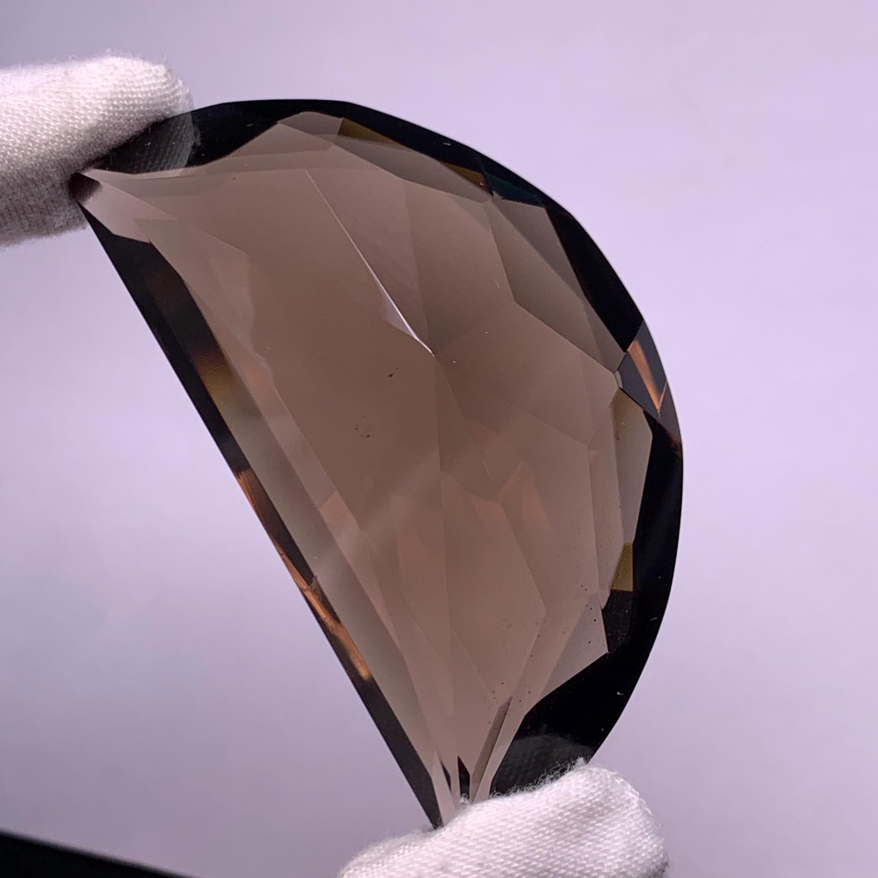 高品質ダイヤモンドファセットカット　スモーキークォーツ　水晶 天然スモーキークォーツファセットクォーツダイヤモンドスタイル