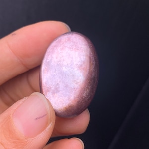Natural purple lepidolite sterling loose gemstone pendant -25