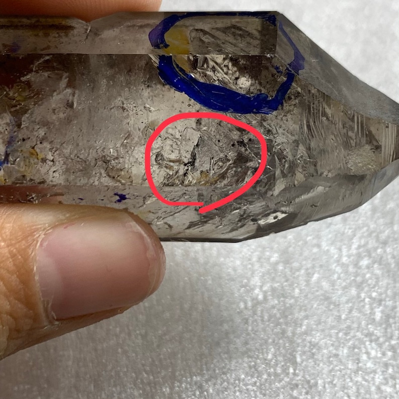 at least 8 mobile black sand /& water bubbles Rare!Natural Double Terminated Elestial Enhydro Quartz crystal Point From Sichuan China-CH-10