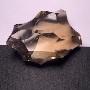 Natural  smoky quartz Faceted quartz Crystal freeform