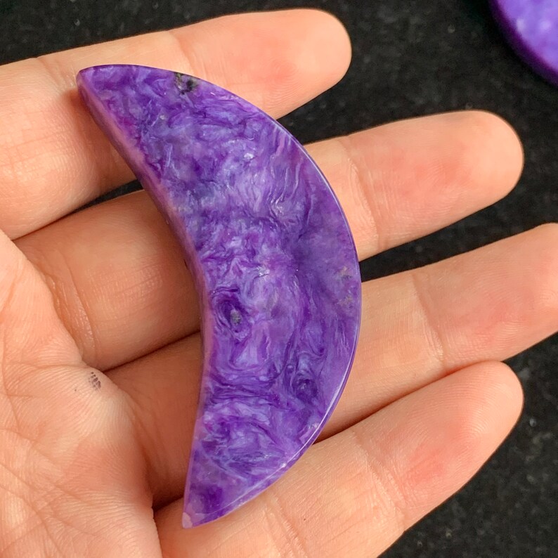 19.7 g natural purple Charoite moon gemstone-38