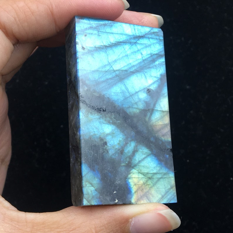 18 TOP!high quality Natural colorful labradorite Crystal pendant specimen Crystal healing
