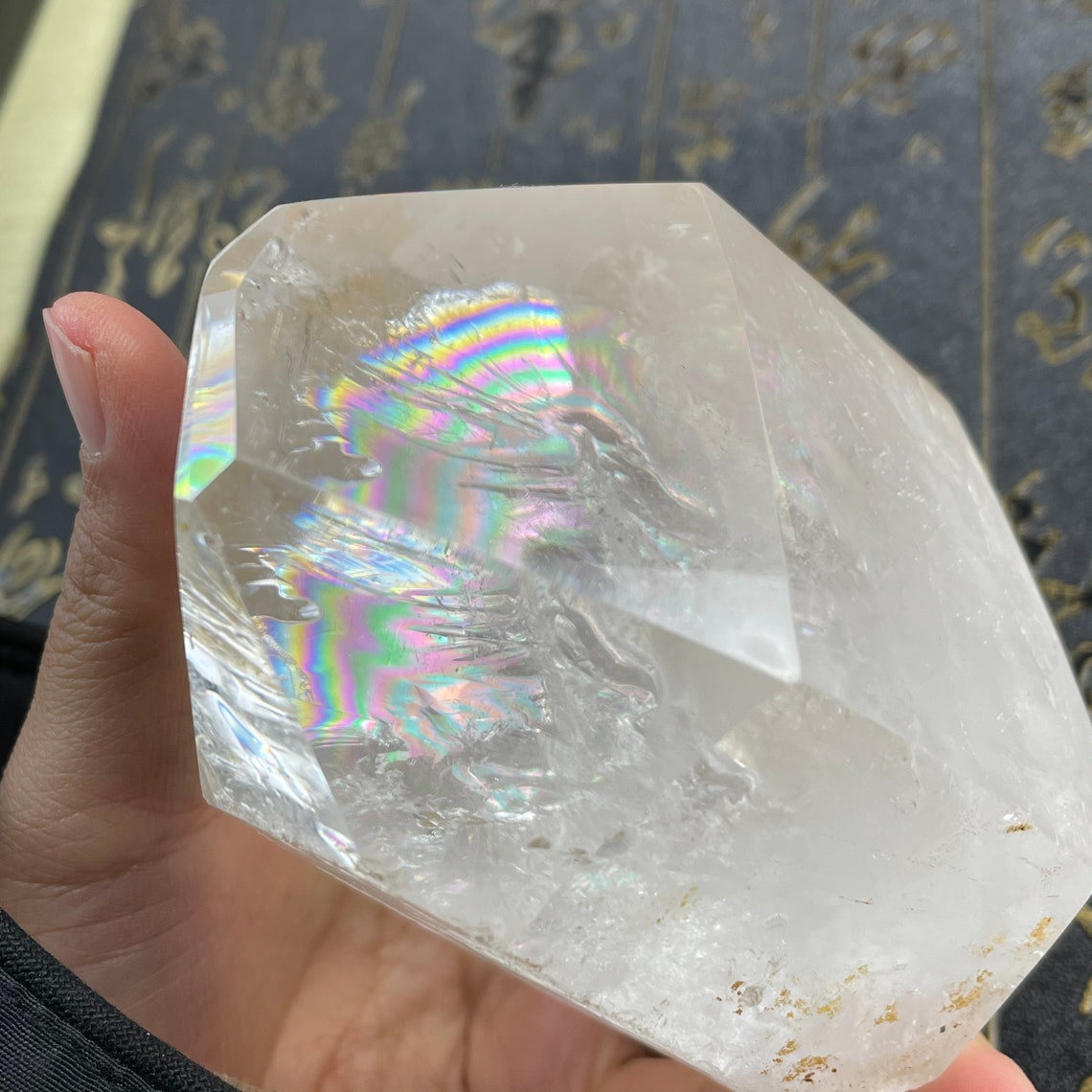 Rainbownatural Rainbow Quartz Crystal Tower Crystal Healing Etsy