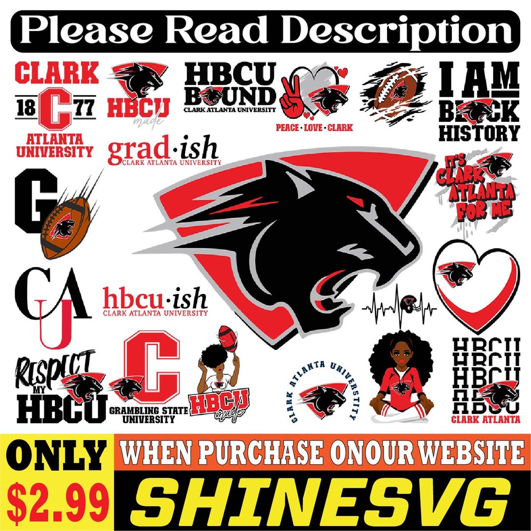 Bundle 20 Files Clark Atlanta University Football Team Svg Etsy