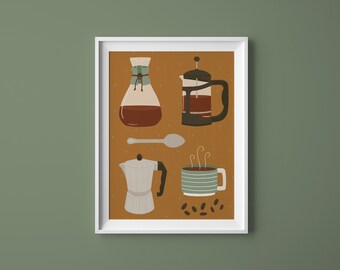 Coffee Illustration Etsy