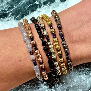 Morse Code "Fuck Trump" Protest Bracelet - Gold Silver Rose Gold Iridescent