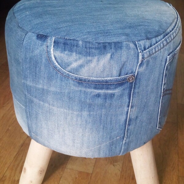 Pouf en jeans