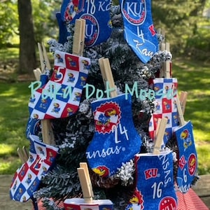 Kansas Jayhawks Christmas Advent Stockings