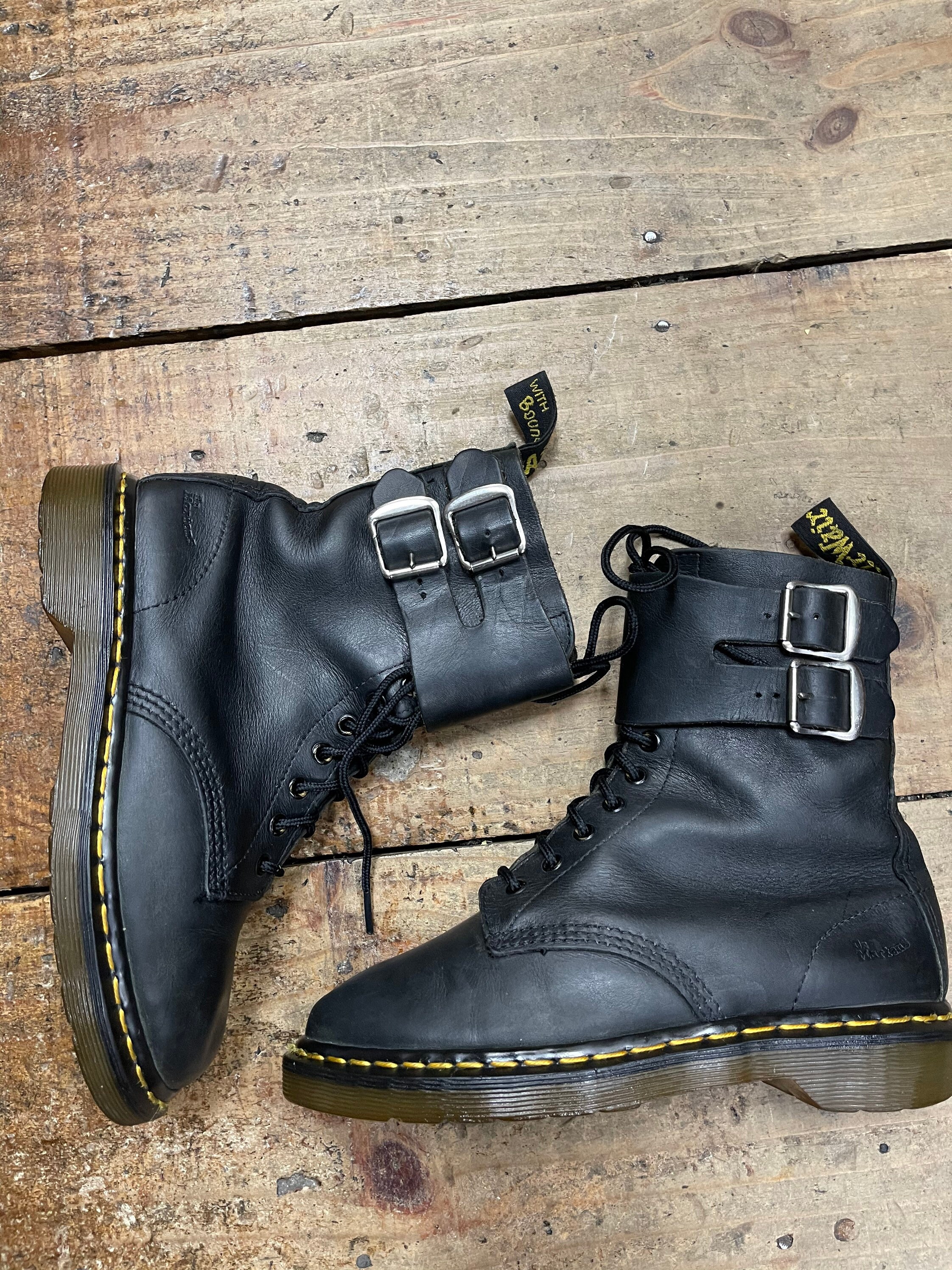 Rare Vintage Doc Martens 10eye Buckle Strap Etsy UK