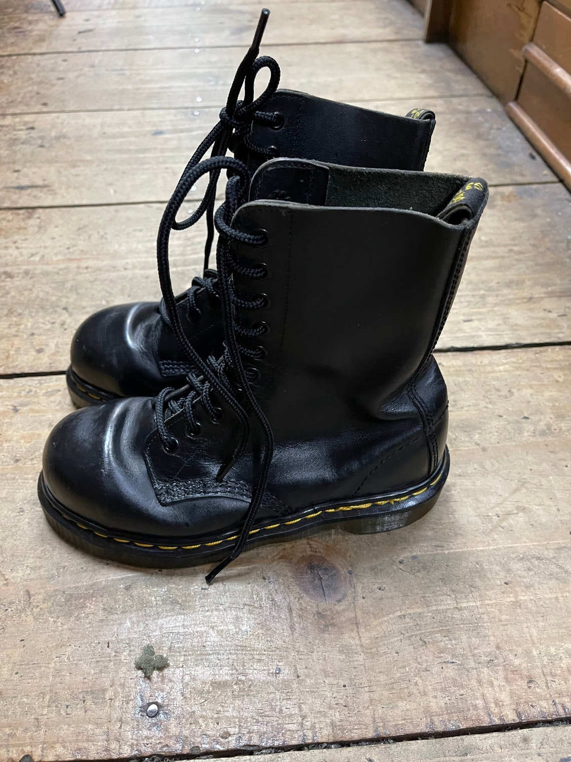 Vintage doc martens 10eye steel toe Etsy