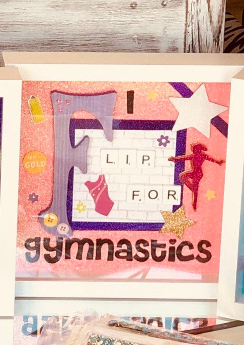 I Flip for Gymnastics Handmade Shadow Box Picture Gymnastics Etsy
