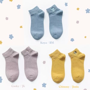 BTS Socks BT21 Socks UK Army Cute Ankle Socks Cotton Ankle Socks RM Jin ...