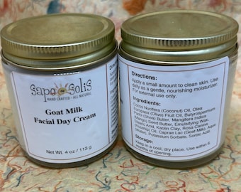 Goats milk all natural daily facial cream