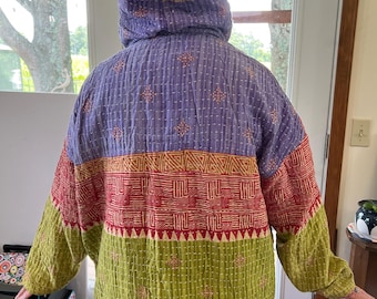 Kantha cloth hoodies