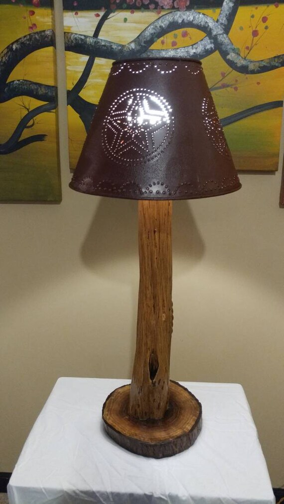 Rustic table lamp cabin lamp lodge lamp wood table lamp Etsy