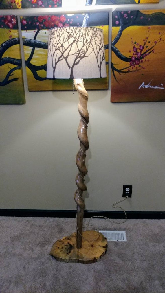 Tree Lamp Cabin Lamp Vine Twisted Floor Lamp Country Floor Lamp Rustic Floor Lamp Walking Stick Log Lamp Lodge Lamp Maple