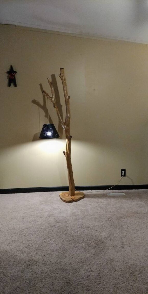 Tree Lamp Lodge Lamp Cabin Lamp Hanging Lamp Wood Floor Lamp Rustic Lamp Primitive Lamp Country Lamp Live Edge Willow Lamp