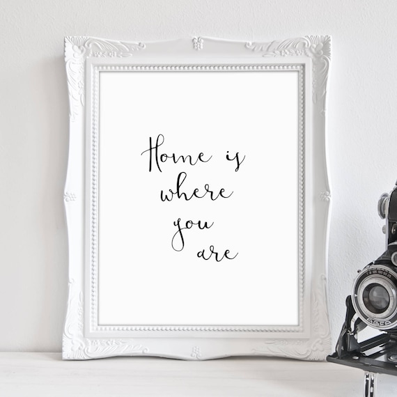 Love Art Master Bedroom Print Typography Print Wall Art Print Romantic Gift Home Is Where You Are Anniversary Gift Printable Art
