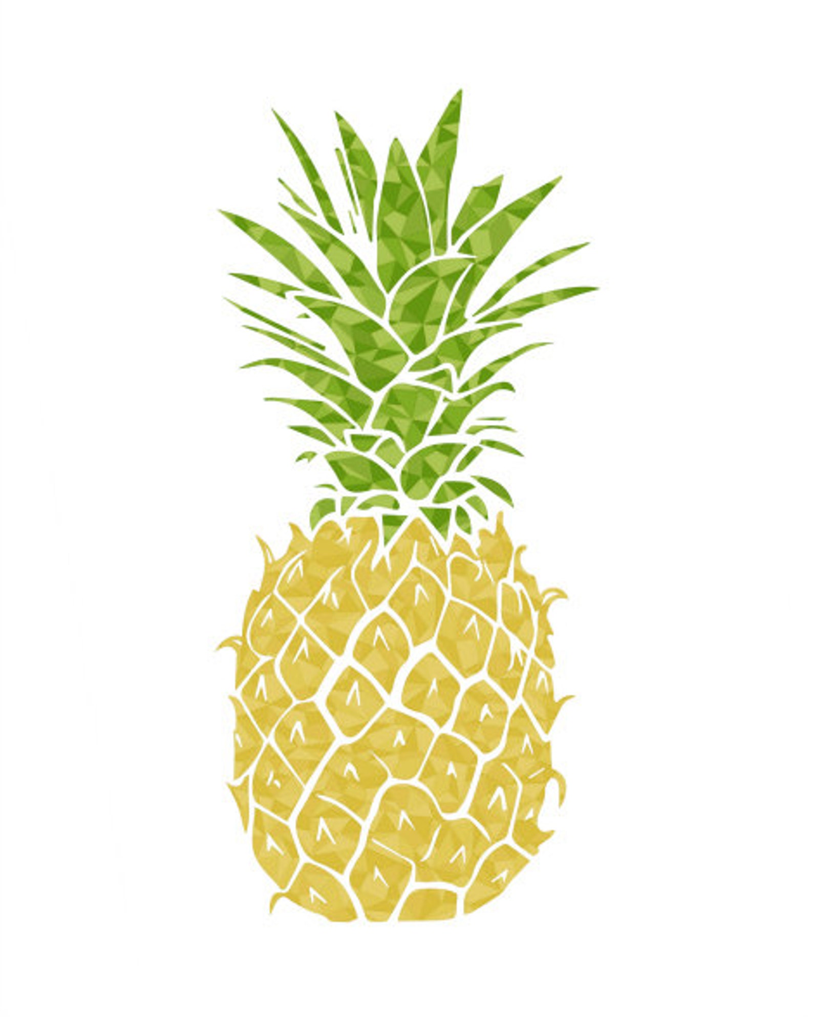Tropical Print Pineapple Art Wall Art Printable Art | Etsy