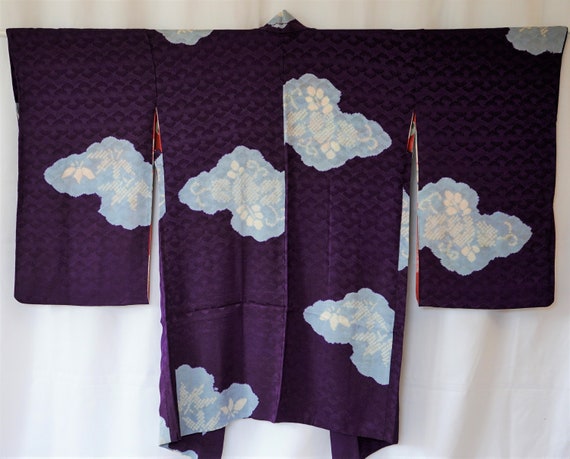 Fabulous Antique Taisho Roman Silk Shibori Haori V