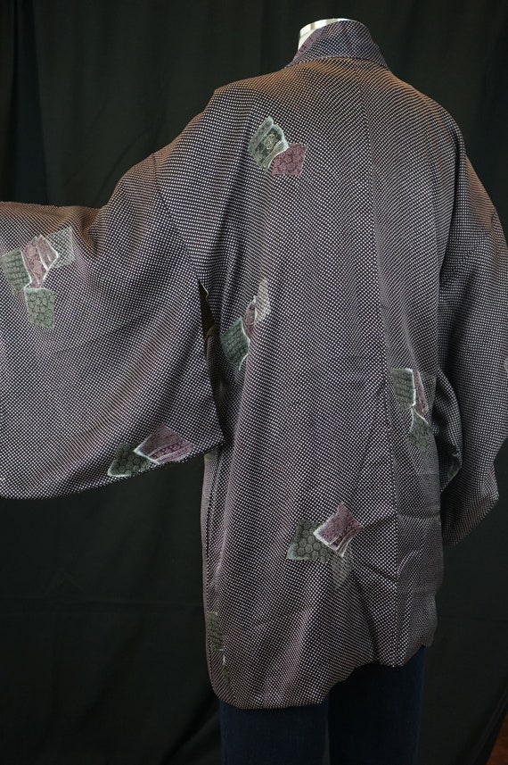 Wonderfully Silky Showa Vintage Haori, Kinsha Silk
