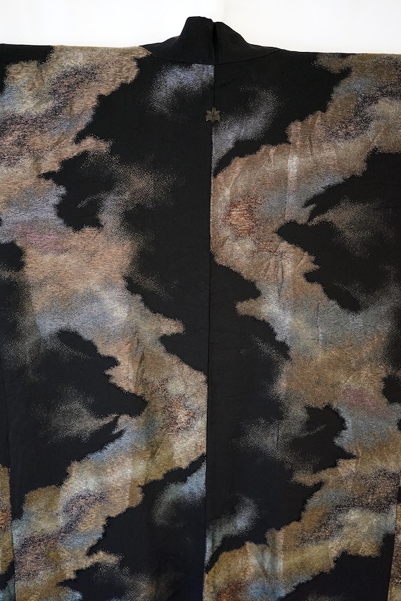 Beautiful Urushi Vintage Haori, Silk Crepe Michin… - image 2