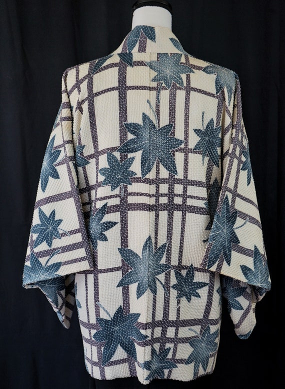 Plush Cozy Boho Shibori Haori, Vintage Silk Japan… - image 3