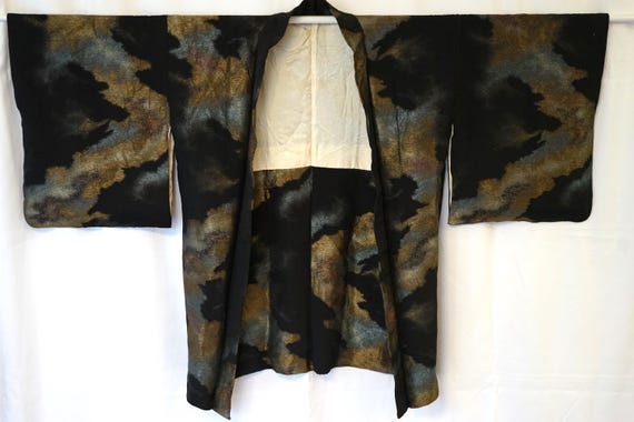 Beautiful Urushi Vintage Haori, Silk Crepe Michin… - image 5