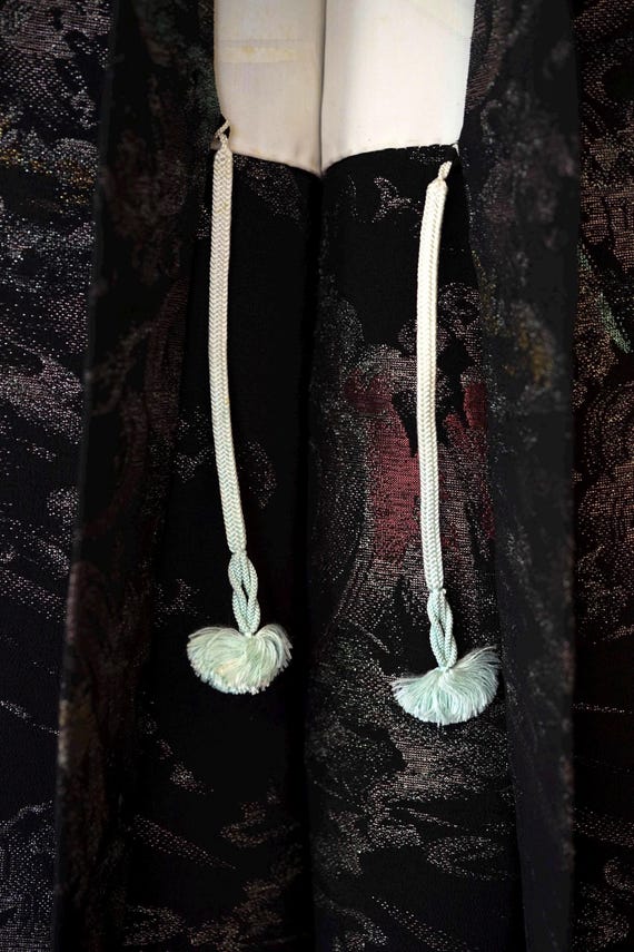 Stunning Unique Raging Waves Pattern Silk Haori, … - image 9