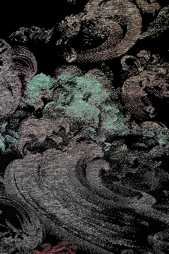 Stunning Unique Raging Waves Pattern Silk Haori, … - image 6