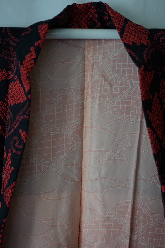 Unused Shibori Haori Vintage Japanese Silk Kimono… - image 6