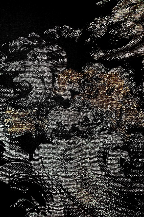 Stunning Unique Raging Waves Pattern Silk Haori, … - image 7