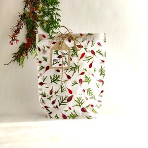 Handmade paper holiday bag Christmas gift wrap